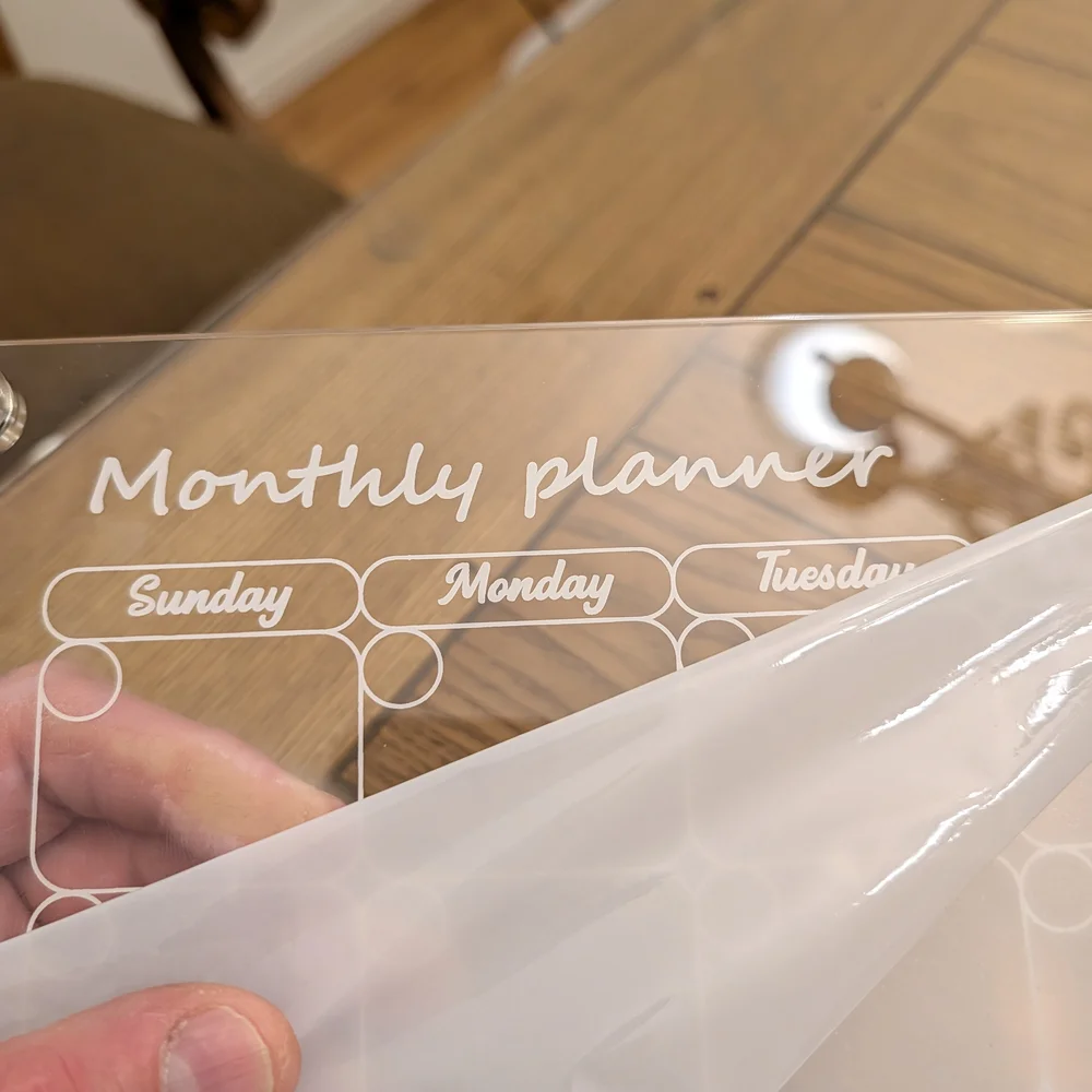 1 Monthly & 1 Weekly Transparent Magnetic Calendar for Fridge. New in box